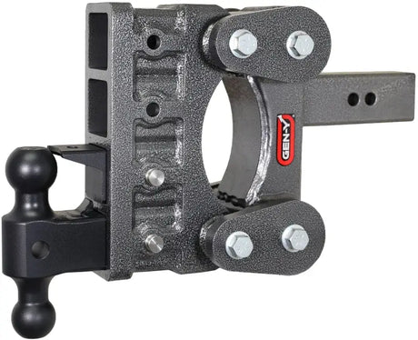 GEN-Y The Boss TorsionFlex 2.5-In Shank 6-In Drop 21K Hitch with GH-061 Dual-Ball and GH-062 Pintle Lock