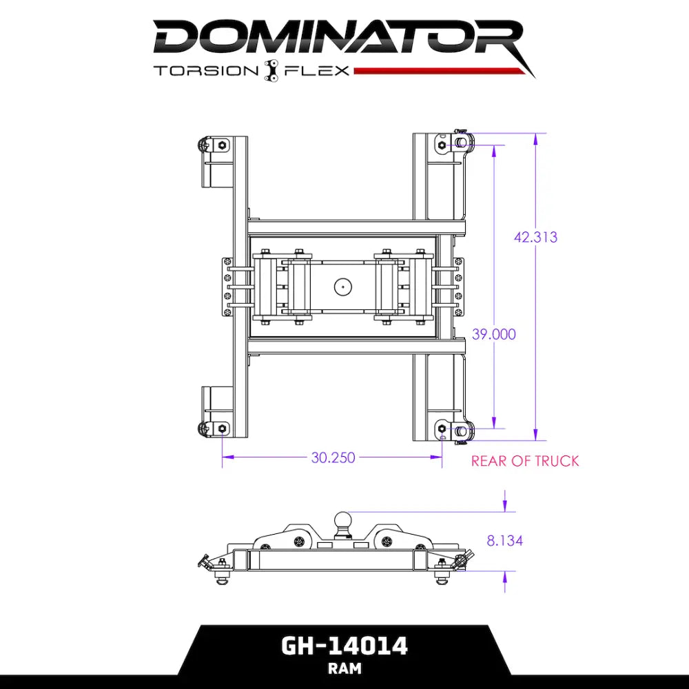 GEN-Y Hitch Features Class V Rating Gooseneck Trailer Hitch GH-14014 - Dominator 25K Ram Oem Puck
