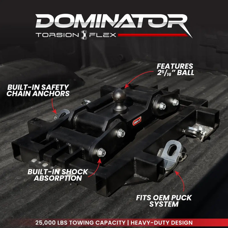 GEN-Y Hitch Features Class V Rating Gooseneck Trailer Hitch GH-14014 - Dominator 25K Ram Oem Puck
