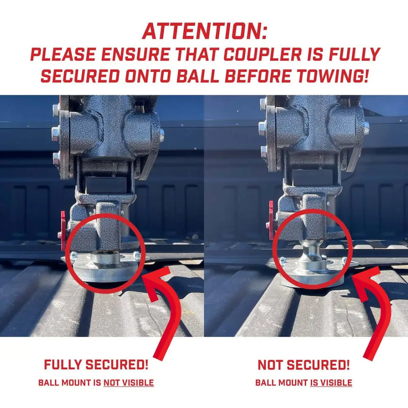 GEN-Y Hitch Durable Powder Coat Finish Gooseneck Trailer Coupler GH-7092 - Spartan Torsion-Flex Manual Latch