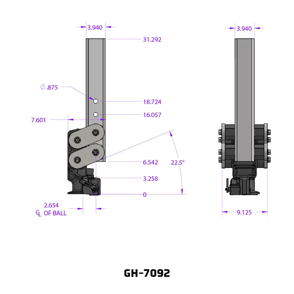GEN-Y Hitch Durable Powder Coat Finish Gooseneck Trailer Coupler GH-7092 - Spartan Torsion-Flex Manual Latch