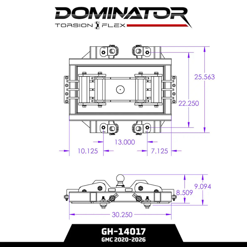 GEN-Y Hitch Features Class V Rating Gooseneck Trailer Hitch GH-14017 - Dominator 25K GM Oem Puck 6.5