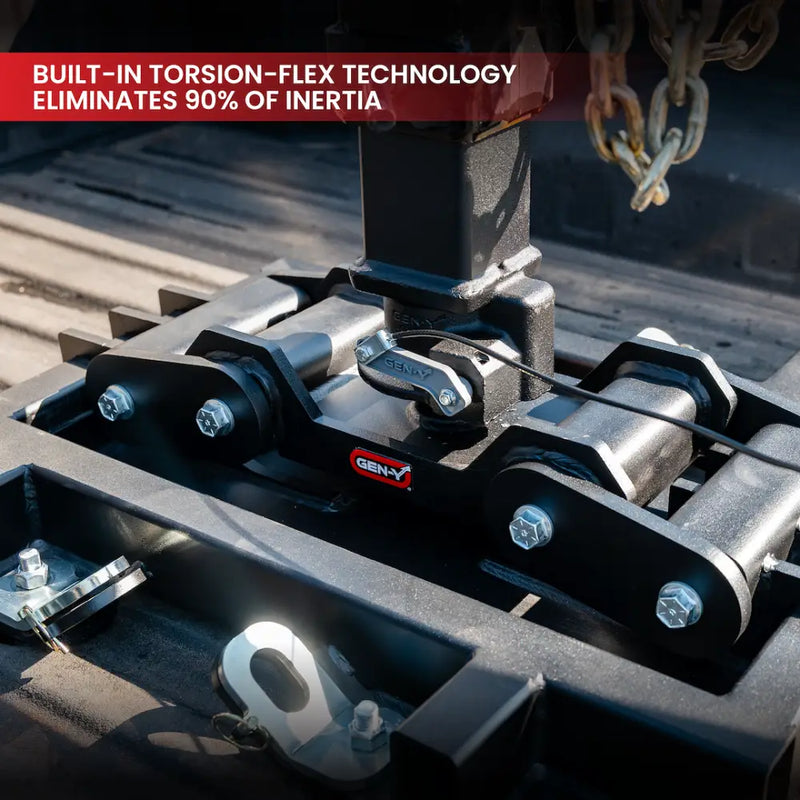 GEN-Y Hitch Features Class V Rating Gooseneck Trailer Hitch GH-14017 - Dominator 25K GM Oem Puck 6.5