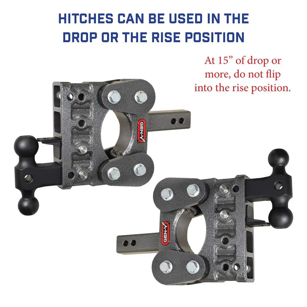 GEN-Y Hitch Heavy-Duty Rubber Torsion-Flex Cords Trailer Hitch Ball Mount GH-1115 - Boss Torsion-Flex 2.5 Shank