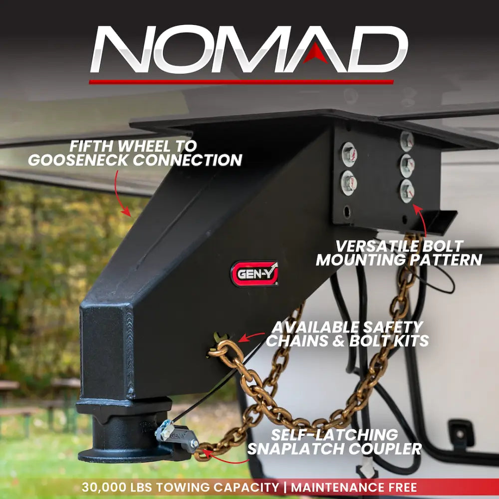 GEN-Y Hitch Limited Lifetime Warranty Fifth Wheel Trailer Hitch Pin Box GH-8102 - Nomad FW GN Rhino