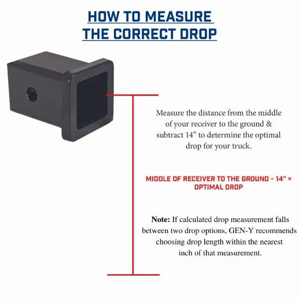 GEN-Y Hitch Limited Lifetime Warranty Trailer Hitch Ball Mount GH-515 - Mega-Duty Shank 10 Drop 2K TW