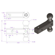 GEN-Y Hitch Made In USA Trailer Hitch Ball Mount GH-031 - 10K Versa-Ball Shank 1.5K