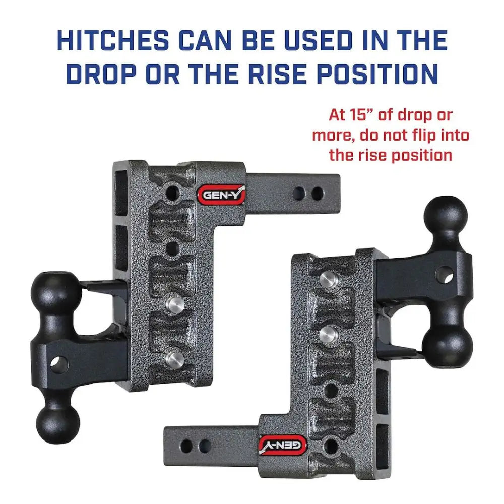GEN-Y Hitch Most Versatile Hitch Trailer Hitch Ball Mount GH-325 - Mega-Duty Shank 10 Drop 1.5K TW