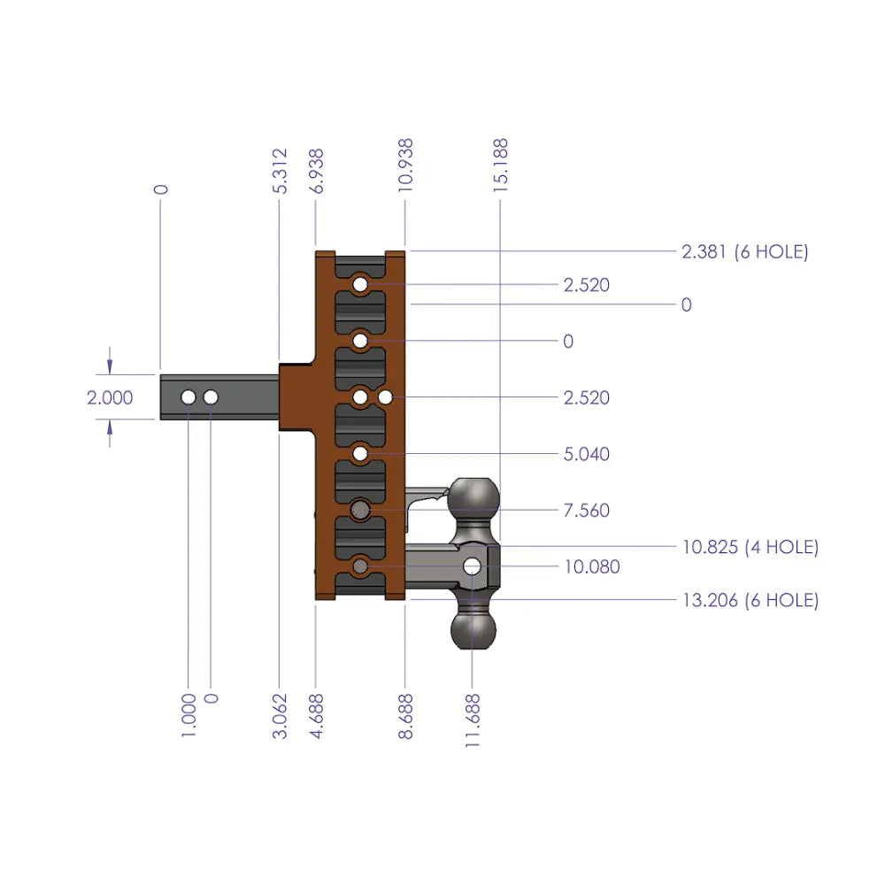 GEN-Y Hitch Most Versatile Hitch Trailer Hitch Ball Mount GH-325 - Mega-Duty Shank 10 Drop 1.5K TW