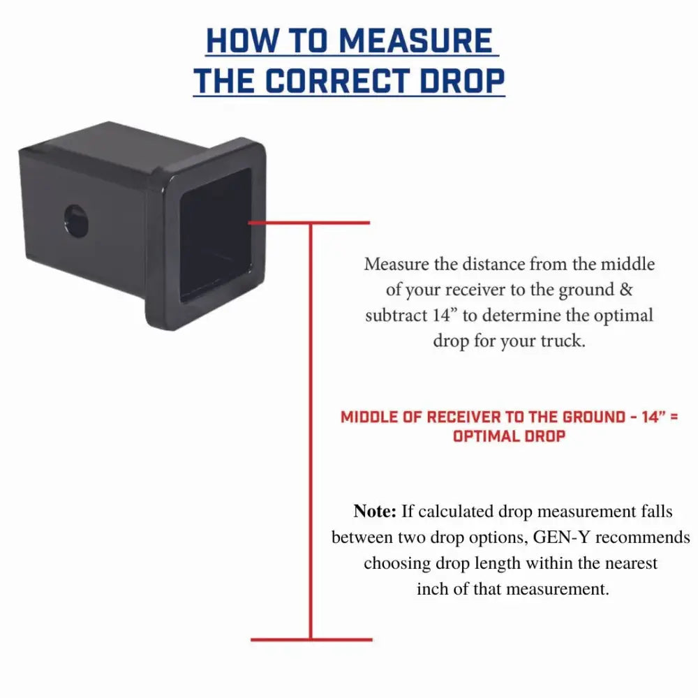 GEN-Y Hitch Simple Design Trailer Hitch Ball Mount GH-914 - Mega-Duty 2.5 Shank Offset Drop