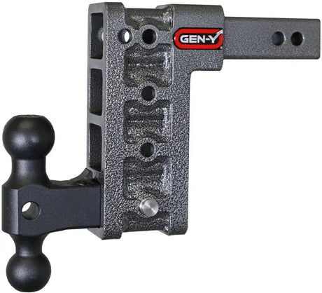 Gen Y Mega Duty 2-Inch Shank 7.5-Inch Drop 16K Hitch with GH-051 Dual-Ball for heavy-duty towing by Gen-Y.