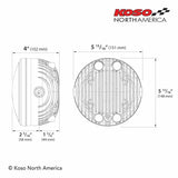 Technical drawing of Gh 01 Led Headlight 5.75 In for RV parts & accessories or truck parts