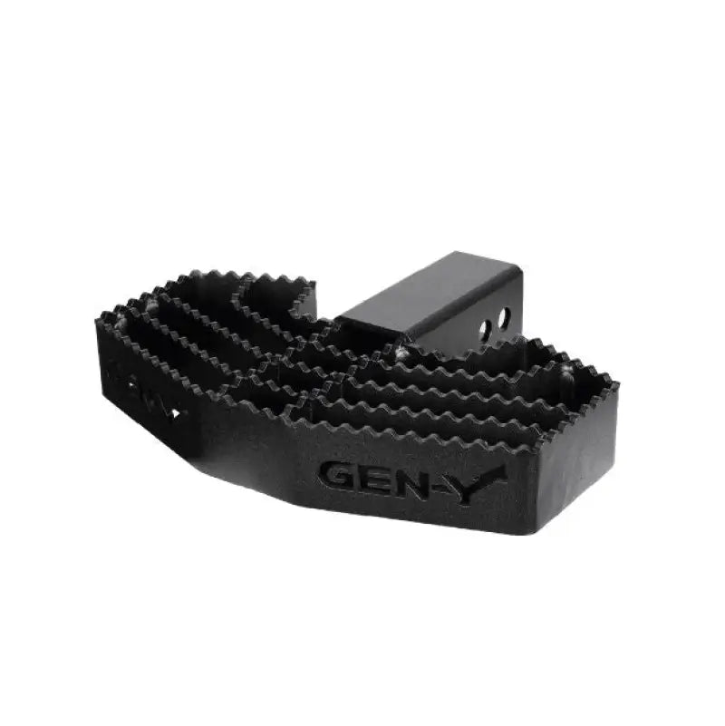 Black metal hitch step for GH-060 Gen-Y Hitch 2.5 inch shank, adds durability and style