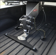 GH-21002 Gen-Y Hitch Goosepuck 5' Offset Ball-Puck Mount installed in truck bed, showcasing robust and innovative towing solution.