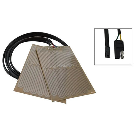 Two rectangular GH-25 RSI plug & play grip heaters with high power serpentine elements