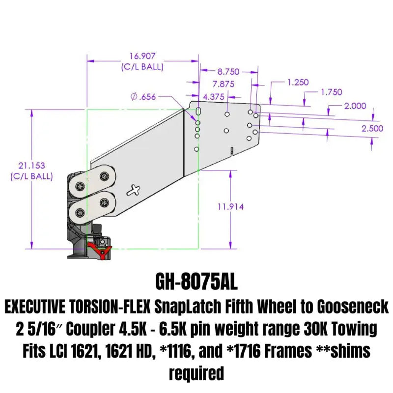 GEN-Y HITCH GH-8075AL EXECUTIVE TORSION-FLEX AUTO LATCH F