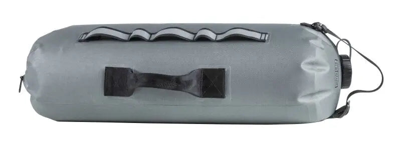 Gray cylindrical Dry Bag with black handles for Giant Loop Cactus Canteen gear