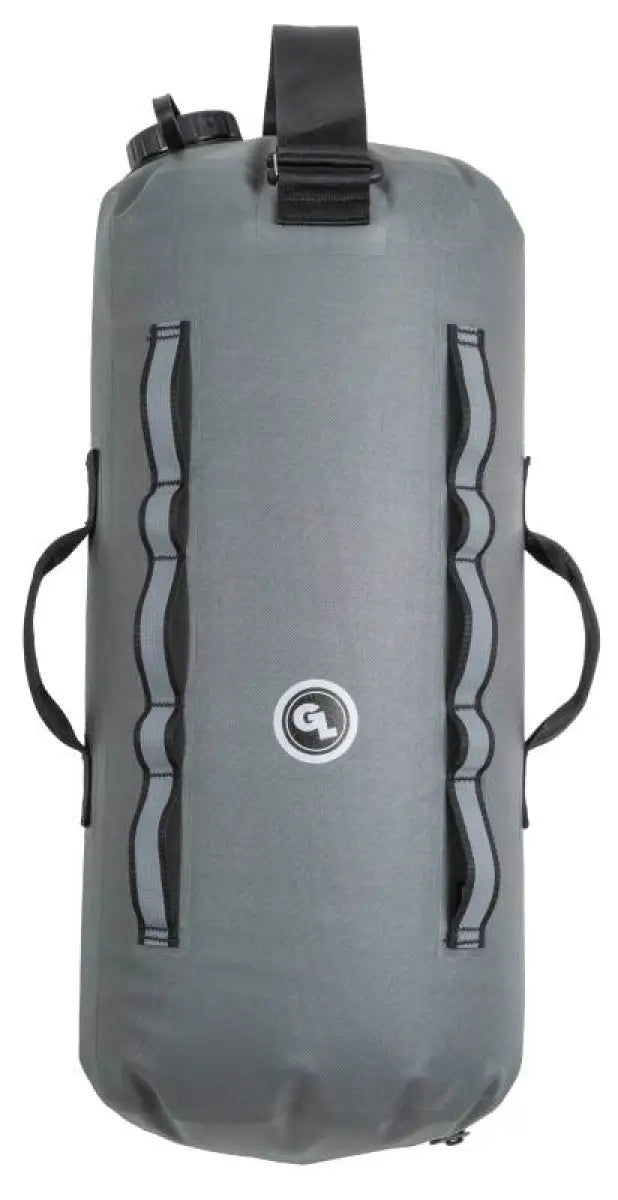 Gray giant loop cactus canteen water container with black straps for outdoor adventures