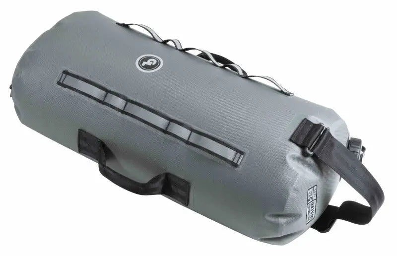 Gray cylindrical duffel bag from Giant Loop Cactus Canteen 5 Gallon for outdoor gear