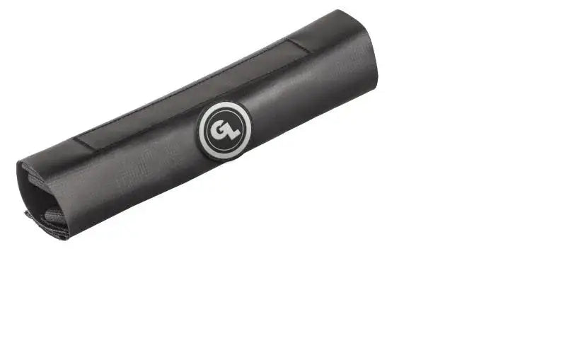 Black cylindrical case with Giant Loop Cordura logo for tow strap storage