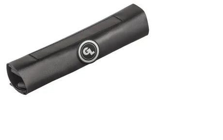 Black cylindrical case with Giant Loop Cordura logo for tow strap storage