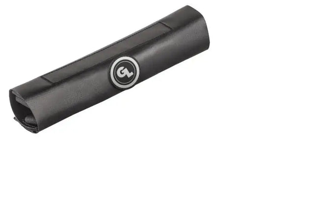 Black cylindrical case with Giant Loop Cordura logo for tow strap storage