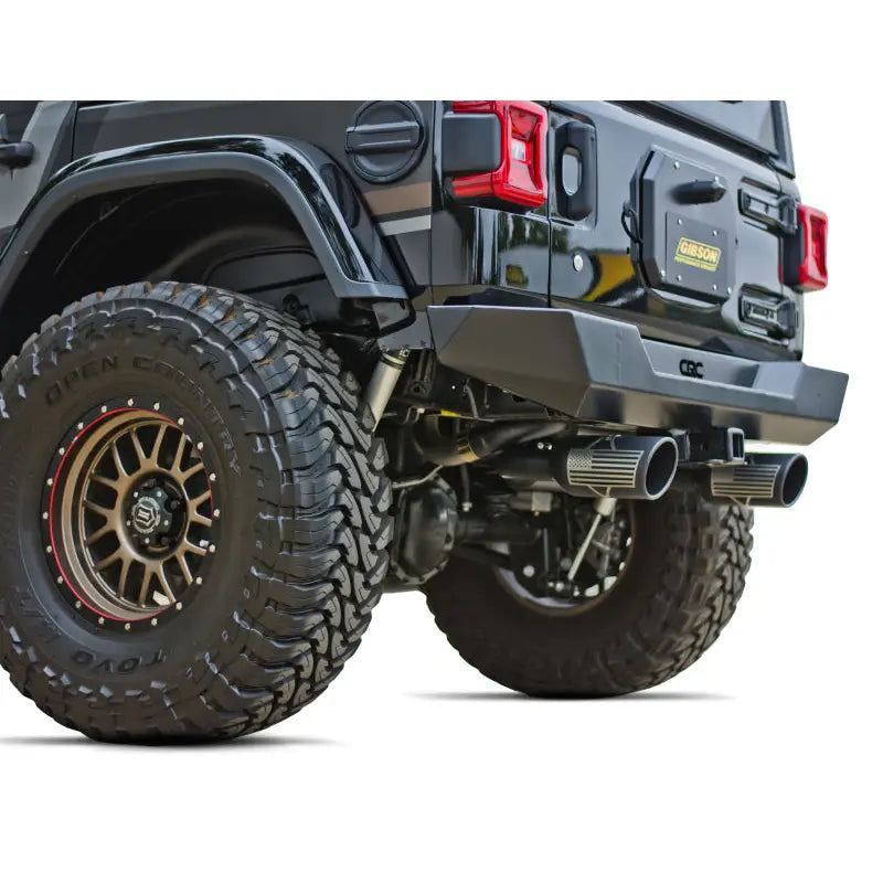 Gibson 70-0001 Gibson 07-10 Jeep Wrangler JK X 3.8L 2.5in Patriot Series Cat-Back Dual Split Exhaust - Blk Ceramic