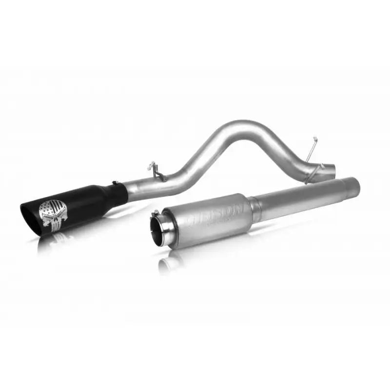 Gibson 76-0013 Gibson 07-19 Toyota Tundra SR5 5.7L 4in Patriot Skull Series Cat-Back Single Exhaust - Stainless