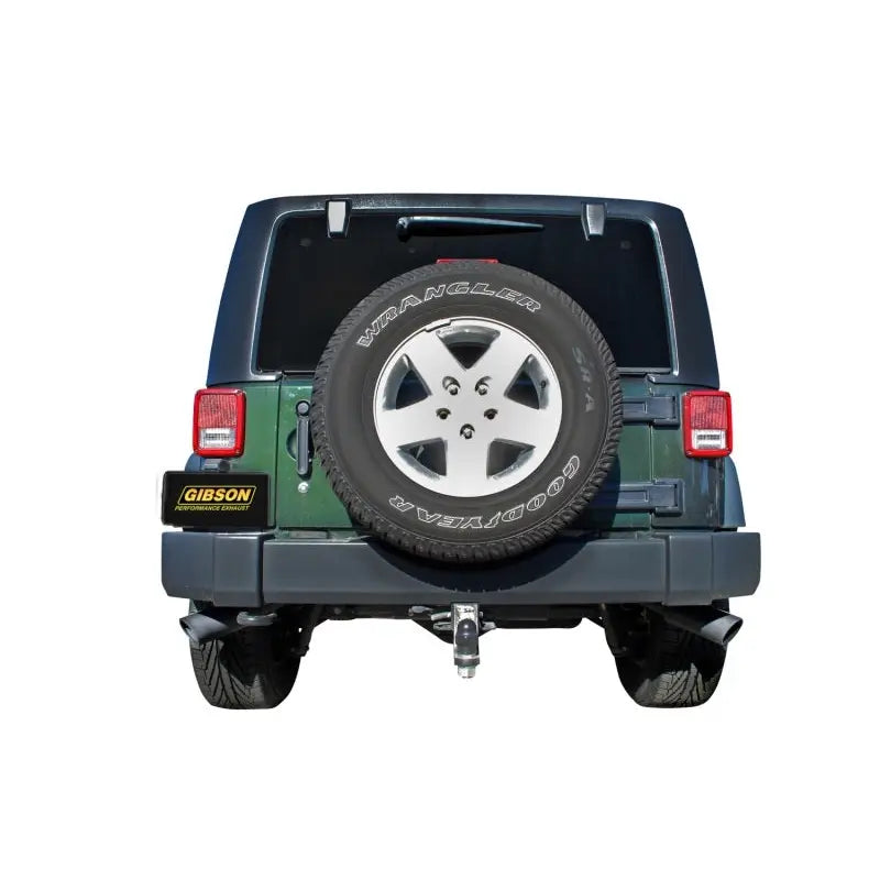 GIBSON EXHST 17306-B Gibson 10-11 Jeep Wrangler JK Sport 3.8L 2.5in Cat-Back Dual Extreme Exhaust - Black Elite (Ceramic)