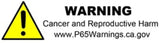 Warning sign about cancer and reproductive harm for GMC Yukon Chevrolet Tahoe exhaust upgrade
