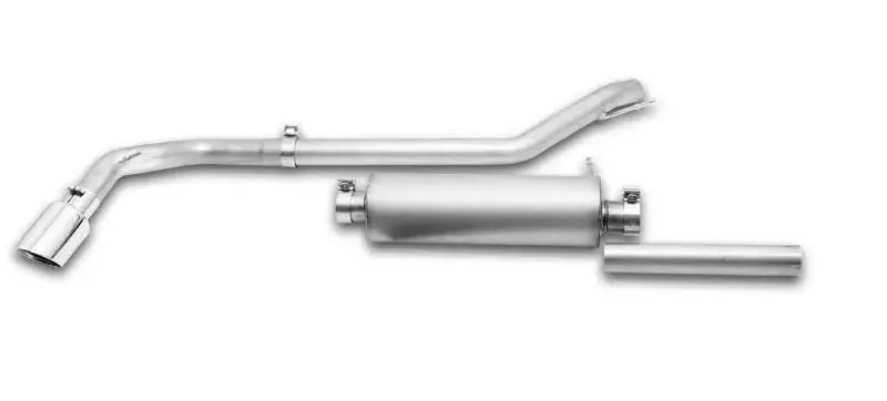 Silver Ford Maverick single exhaust system for Gibson 22-24 cat-back single exhaust