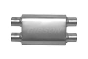 Gibson Gibson CFT Superflow Dual/Dual Oval Muffler - 4x9x13in/2.25in Inlet/2.25in Outlet - Stainless