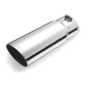 Gibson 500379 Gibson Round Single Wall Angle-Cut Tip - 4in OD/3in Inlet/12in Length - Stainless
