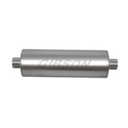 Gibson 420887 Gibson SFT Superflow Center/Center Round Muffler - 8x24in/3in Inlet/3in Outlet - Stainless