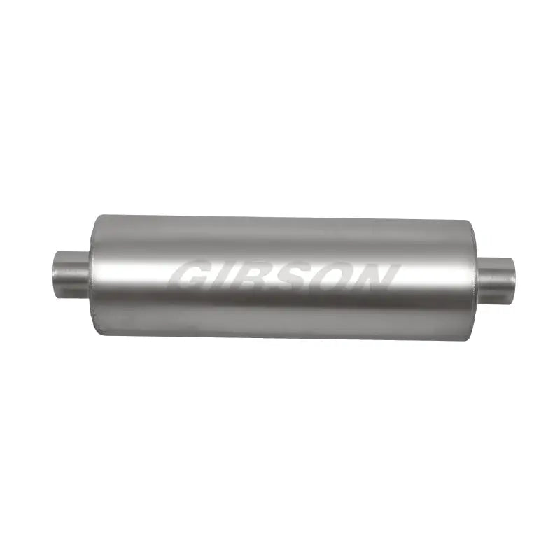 Gibson 420887 Gibson SFT Superflow Center/Center Round Muffler - 8x24in/3in Inlet/3in Outlet - Stainless