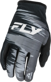 Girl's Lite Gloves Black/Grey/White Yl - FLY RACING