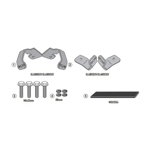 Givi 1192KIT Side Case Hardware Install W/O Top Case Hon