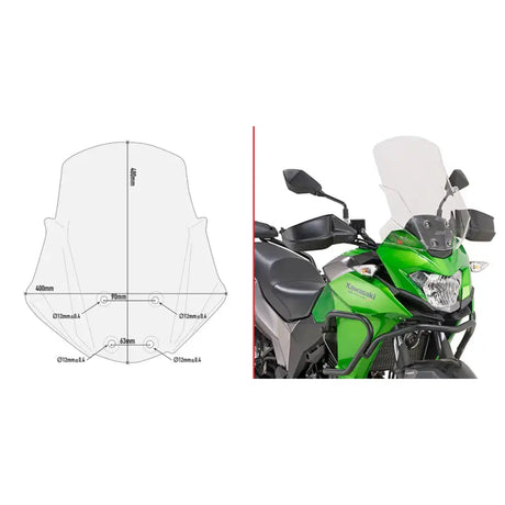 Windshield Specific Clear Kaw - GIVI