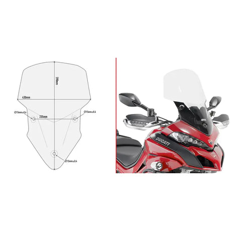 Windshield Specific Clear Duc - GIVI