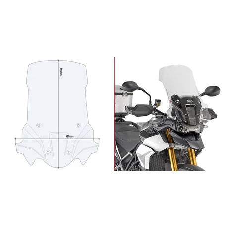 Windshield Specific Rally Clear Tri - GIVI