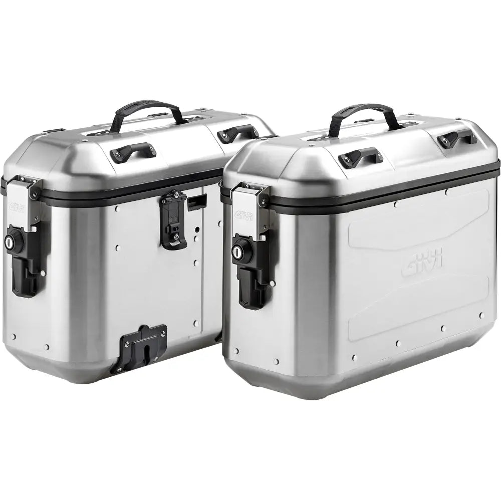 Givi Dolomiti Monokey 36 L Side Case Luggage DLMK36Apack2 - Silver 36L Pair