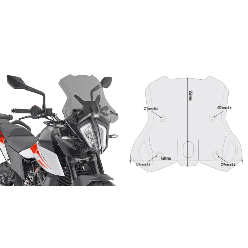 Windshield Specific Smoke Ktm - GIVI