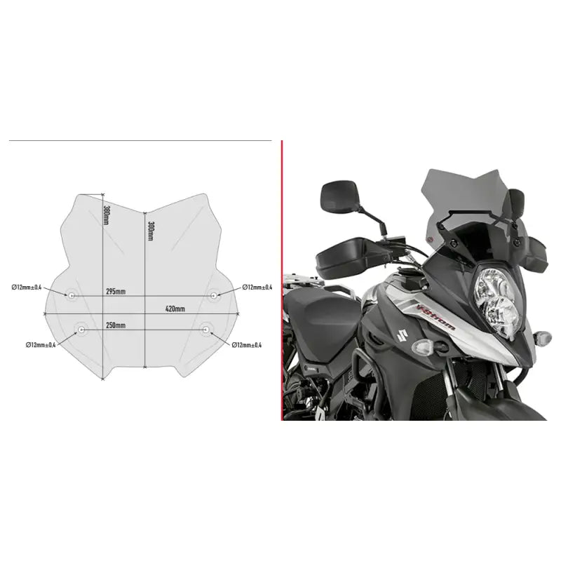 Windshield Specific Smoke Suz - GIVI