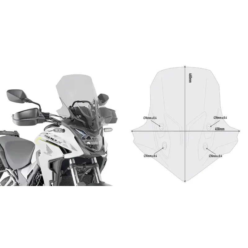 Windshield Specific Smoke Hon - GIVI