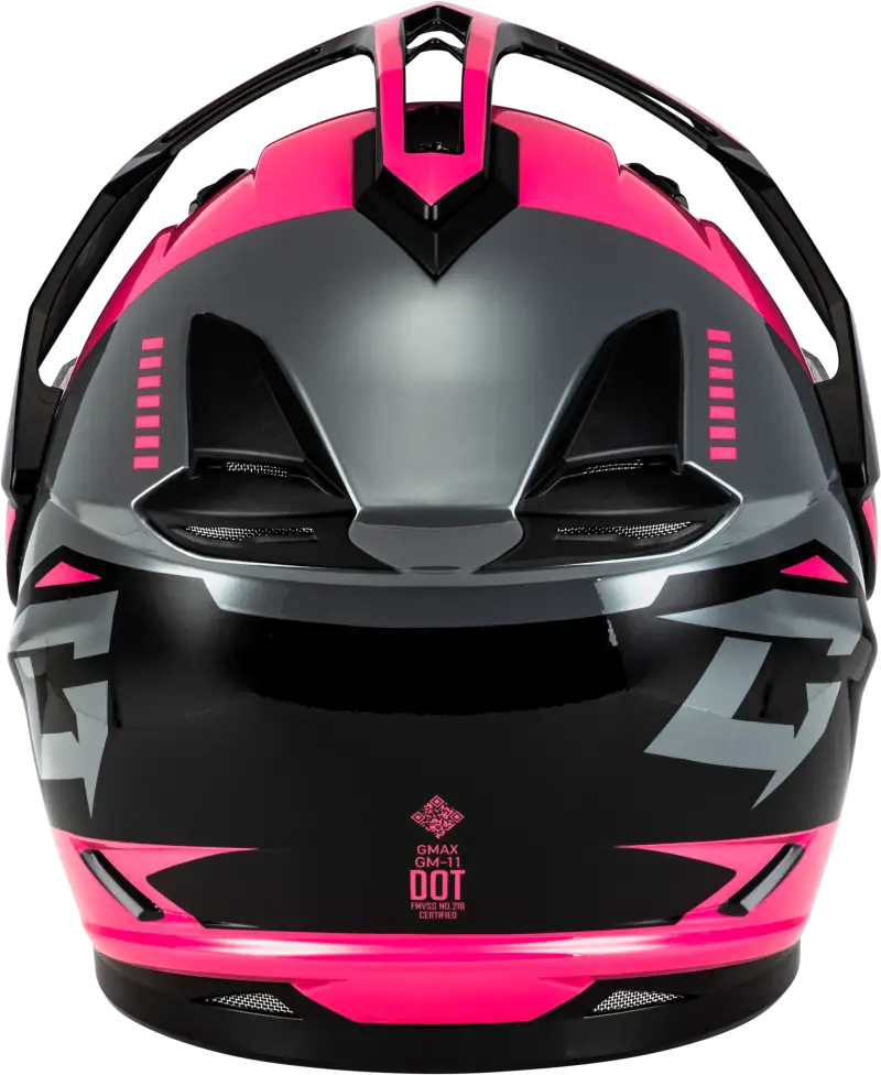 Gm 11s Ronin Snow Helmet W/ Elec Shield Black/Grey/Pink Sm
