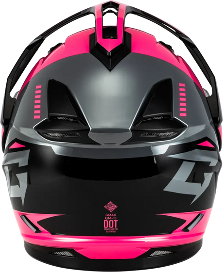 Gm 11s Ronin Snow Helmet W/ Elec Shield Black/Grey/Pink Sm