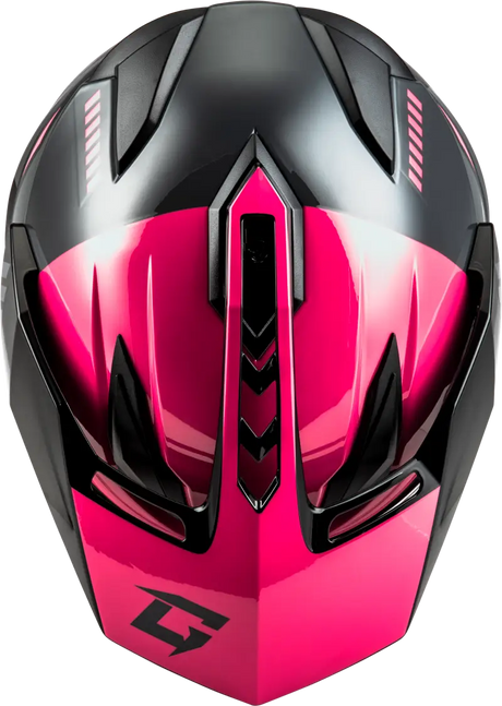 Gm 11s Ronin Snow Helmet W/ Elec Shield Black/Grey/Pink Sm