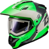 Gm 11s Ronin Snow Helmet W/ Elec Shield Green/Grey 2x