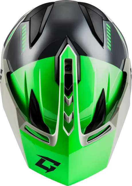 Gm 11s Ronin Snow Helmet W/ Elec Shield Green/Grey Xl