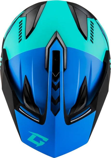 Gm 11s Ronin Snow Helmet W/ Elec Shield Matte Blk/Blue Md
